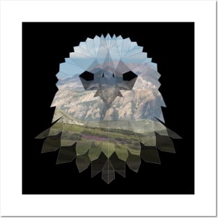 Eagle Low Poly Double Exposure Art Posters and Art